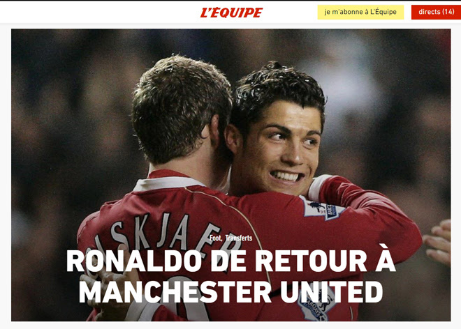 Superstar Ronaldo reunited with MU: The world press was stunned by the twist